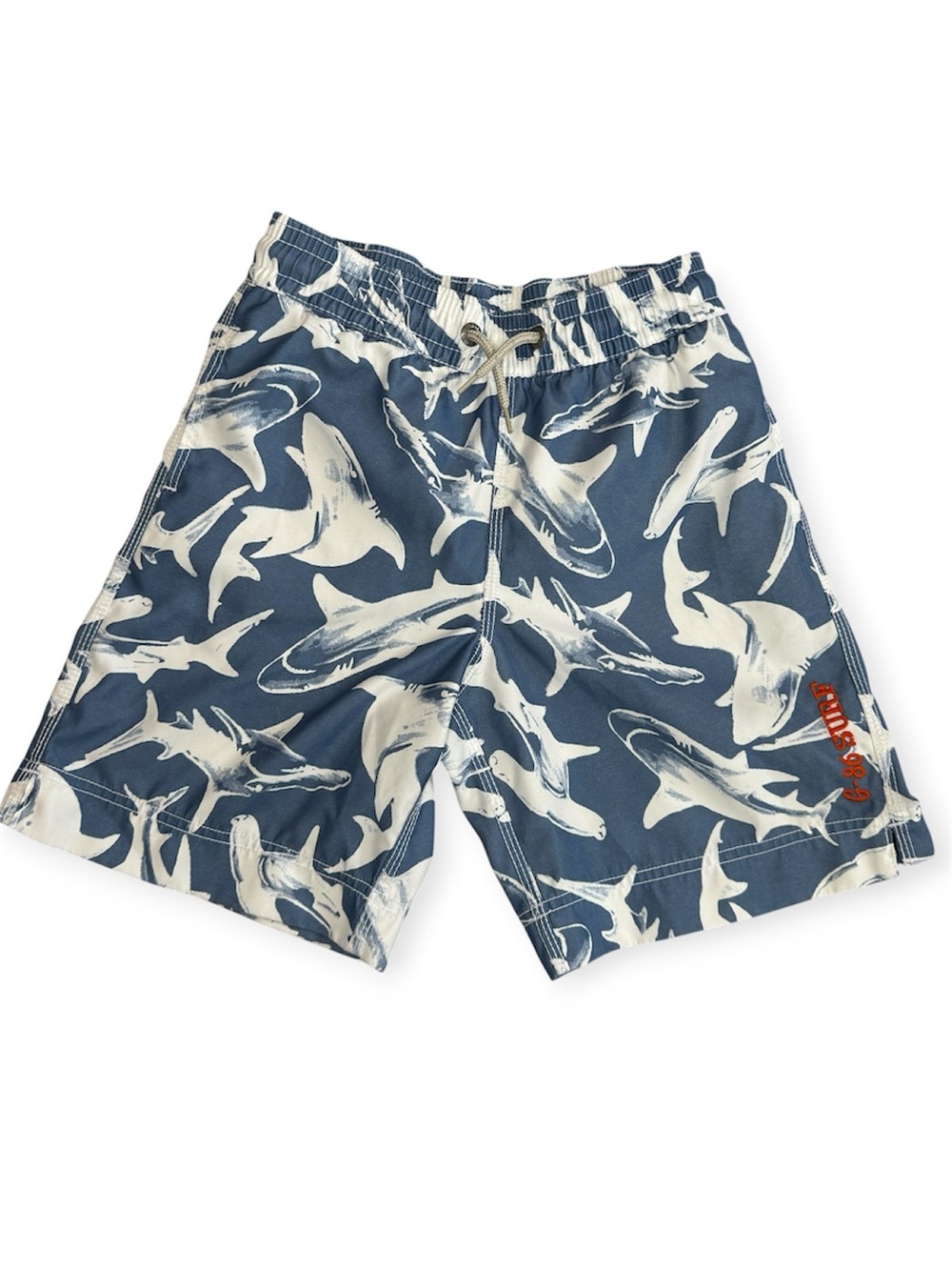 GAP Kids Boys Size Small 6-7 Swim Suit Trunks Shark Print All Over